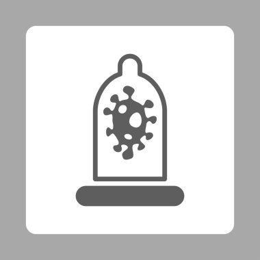 Enfeksiyon koruma yuvarlak kare düğme