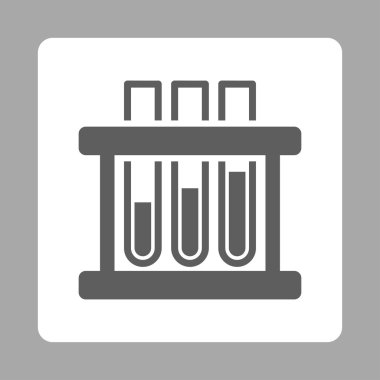 Test tüpleri yuvarlak kare düğme