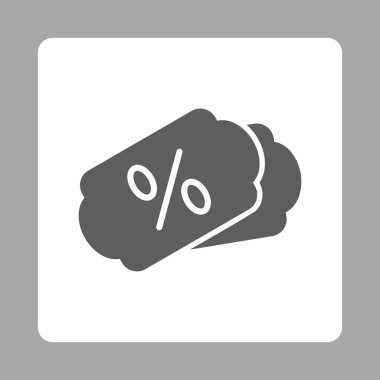 İndirimli Kuponlar Yuvarlak Kare Düğmesi