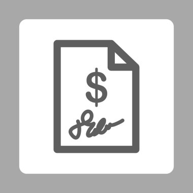 İmzalanmış fatura yuvarlak kare düğme