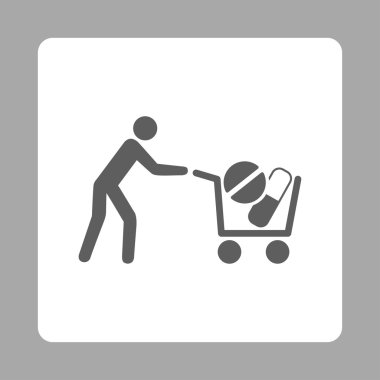 Alışveriş Terapisi yuvarlak kare düğme