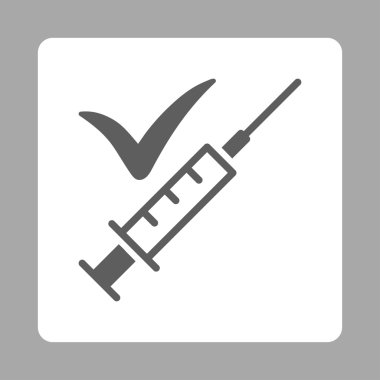 Yapılan aşılama yuvarlak kare düğme