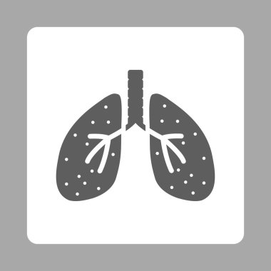 Akciğerler yuvarlak kare düğme