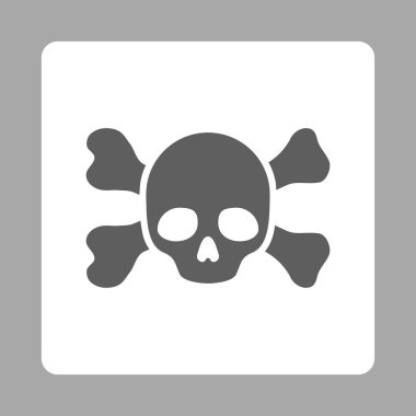 Skull And Bones yuvarlak kare düğme