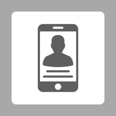 Hastalık mobil hesap yuvarlak kare düğme