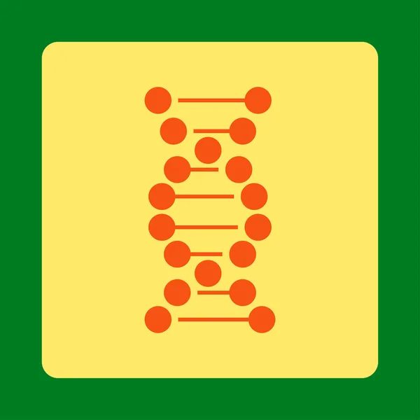 Hélice de ADN Redondeado Botón cuadrado — Vector de stock