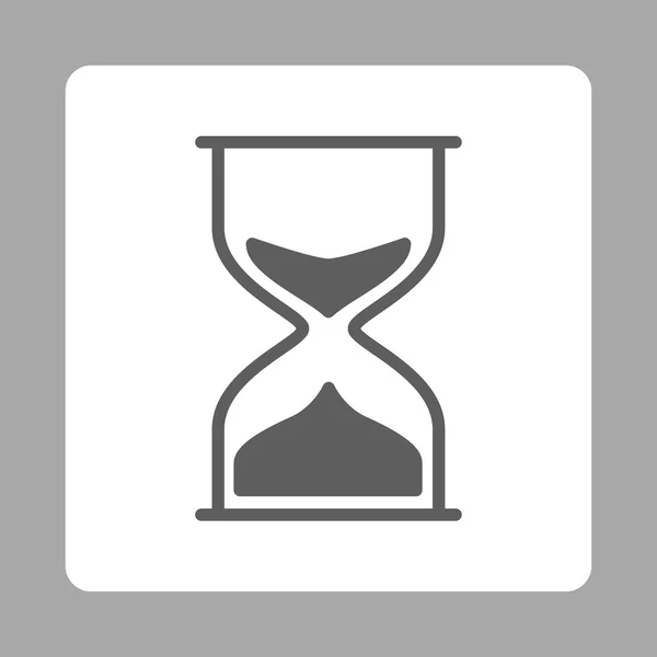 Hourglass Στρογγυλεμένο τετράγωνο κουμπί — Διανυσματικό Αρχείο