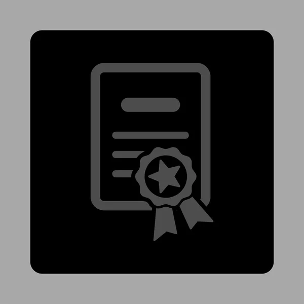 Diploma kare düğme yuvarlak sertifikalı — Stok Vektör