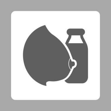 Anne Sütü Yuvarlak Kare Düğmesi