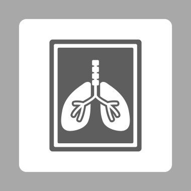 Akciğer röntgeni fotoğraf yuvarlak kare düğme