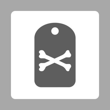 Ölümlü etiketi yuvarlak kare düğme