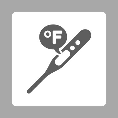 Fahrenheit sıcaklık kare düğme yuvarlak