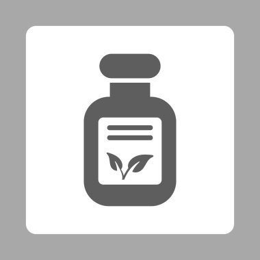 Doğal ilaçlar yuvarlak kare düğme