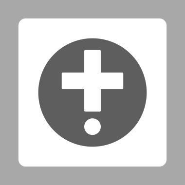 Eczane yuvarlak kare düğme