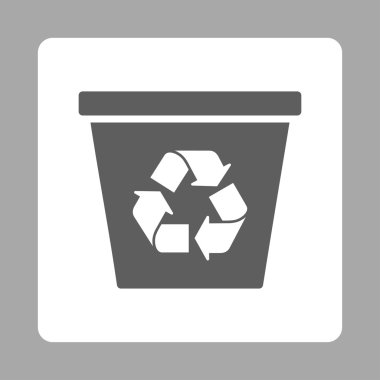 Çöp tenekesi yuvarlak kare düğme