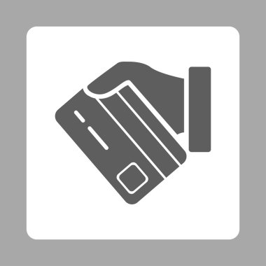 Kartı ödeme yuvarlak kare düğme