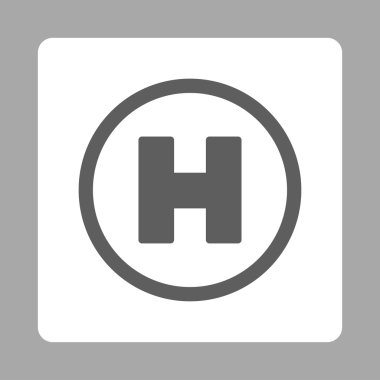 Helikopter iniş yuvarlak kare düğme