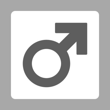 Adam sembolü kare düğme yuvarlak