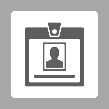 Kişi rozet yuvarlak kare düğme