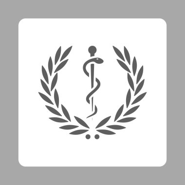 Sağlığa bakım amblemi yuvarlak kare düğme