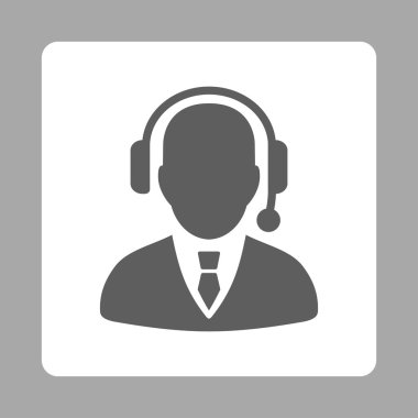 Operatör yuvarlak kare düğme