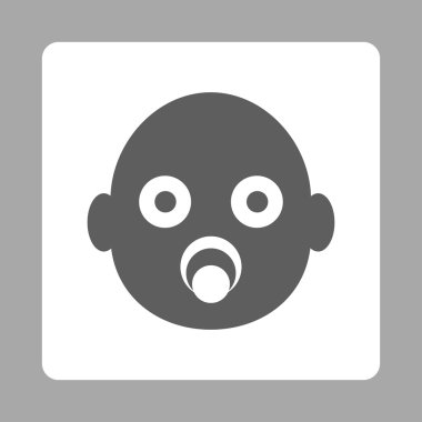 Bebek kafa yuvarlak kare düğme