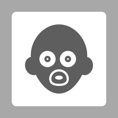 Bebek kafa yuvarlak kare düğme