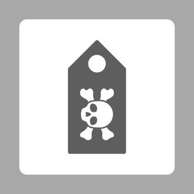 Ölü etiket yuvarlak kare düğme