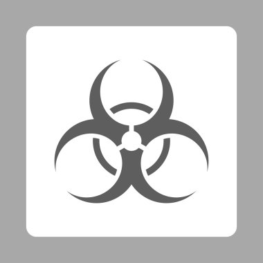 Biyo uyarı yuvarlak kare düğme