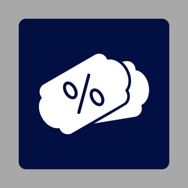 İndirimli Kuponlar Yuvarlak Kare Düğmesi