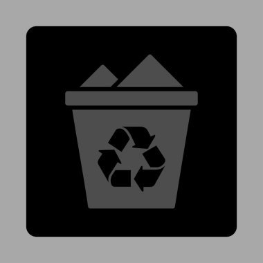 Tam çöp sepeti yuvarlak kare düğme