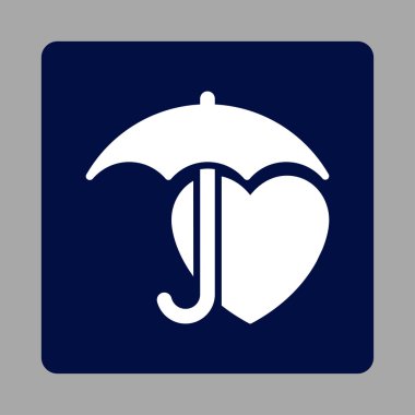 Kalp Koruma Yuvarlak Kare Düğmesi