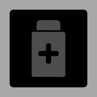 İlaç konteyner yuvarlak kare düğme