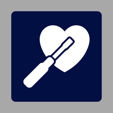 Kalp Akort Yuvarlak Kare Düğmesi