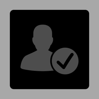 Geçerli istemci yuvarlak kare düğme