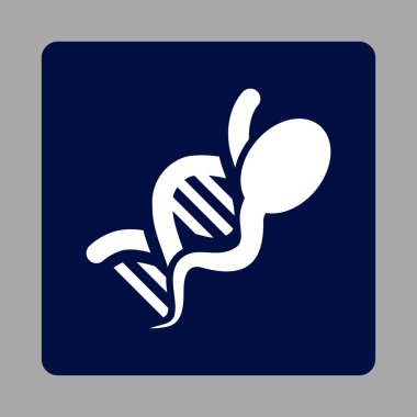 Sperm Dna yuvarlak kare düğme