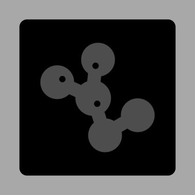 Basiller koloni yuvarlak kare düğme