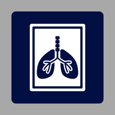 Akciğer röntgeni fotoğraf yuvarlak kare düğme