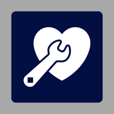 Kalp onarım yuvarlak kare düğme