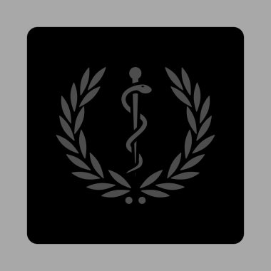 Sağlığa bakım amblemi yuvarlak kare düğme