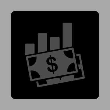 Satış Çubuğu Çizelgesi Yuvarlak Kare Düğmesi