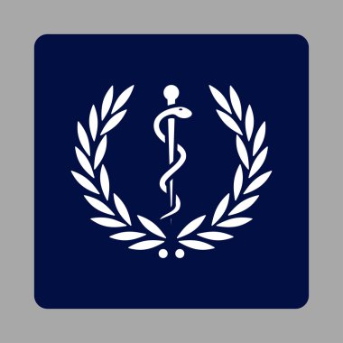 Sağlığa bakım amblemi yuvarlak kare düğme