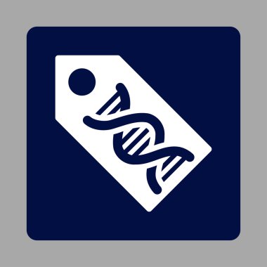 DNA işareti kare düğme yuvarlak