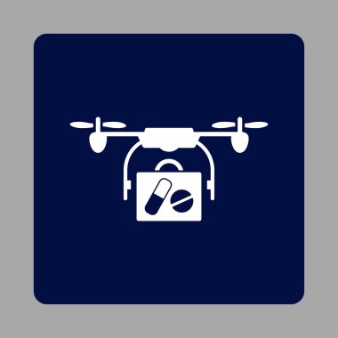 Tıbbi hava dron sevk irsaliyesi yuvarlak kare düğme