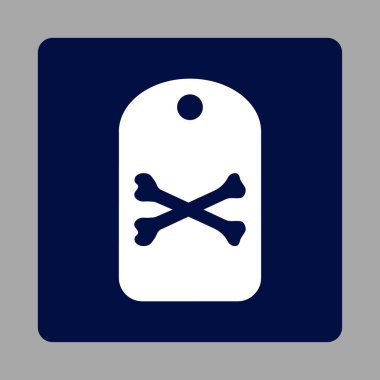 Ölümlü etiketi yuvarlak kare düğme