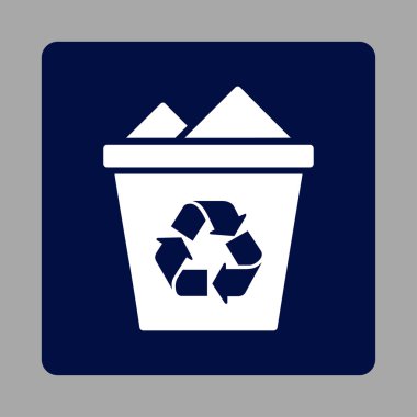 Tam çöp kovası yuvarlak kare düğme