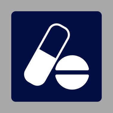 İlaç yuvarlak kare düğme