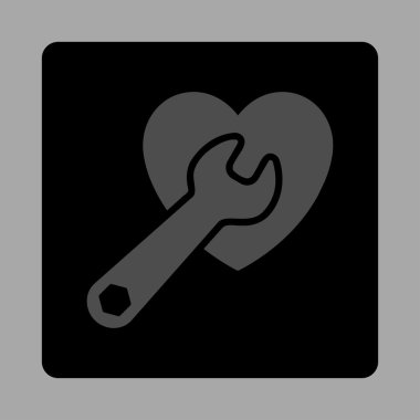 Kalp Tedavisi Yuvarlak Kare Düğmesi