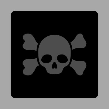 Skull And Bones yuvarlak kare düğme