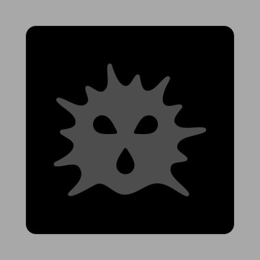 Virüs yapısı yuvarlak kare düğme